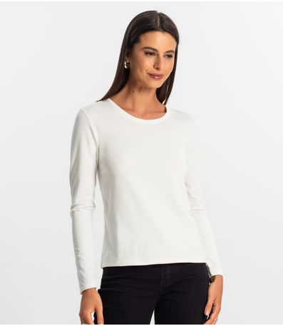 Blusa Manga Longa Feminina Rovitex Bege