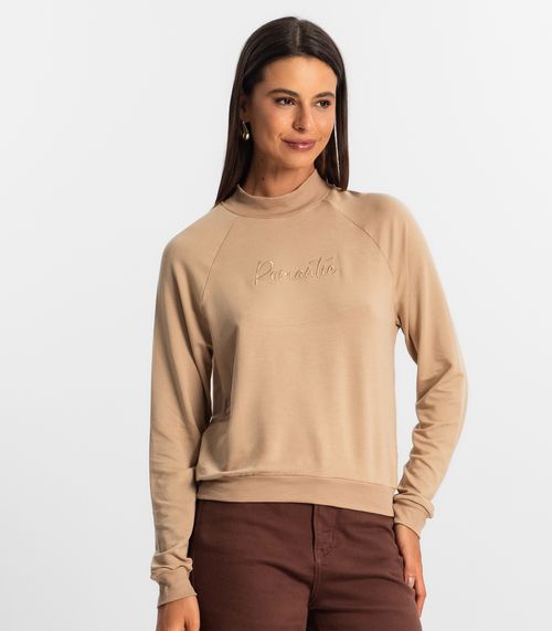 Blusão Raglan Feminino Rovitex Marrom