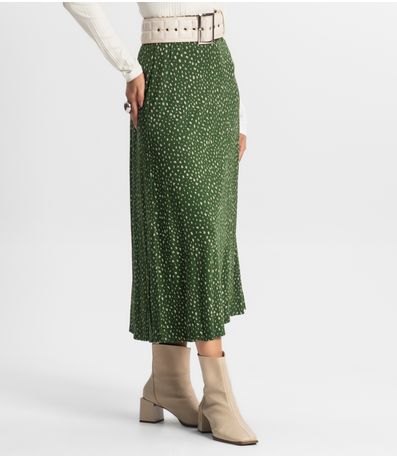 Saia Midi Feminina Rovitex Verde