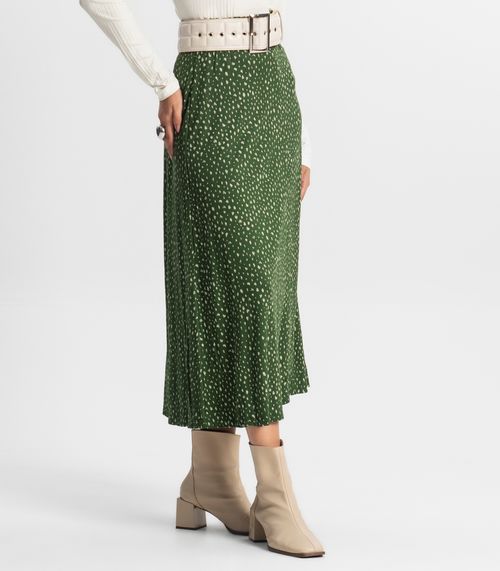 Saia Midi Feminina Rovitex Verde