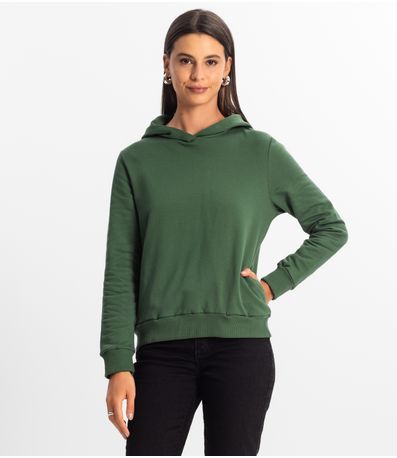 Blusão com Capuz Feminino Rovitex Verde