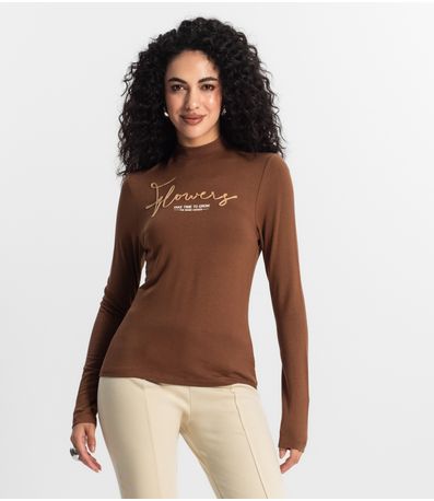 Blusa Feminina Rovitex Marrom