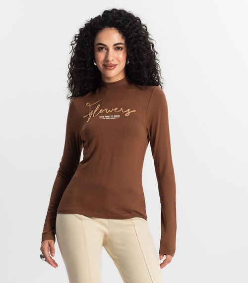 Blusa Feminina Rovitex Marrom