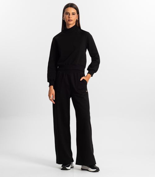 Conjunto de blusão com calça Rovitex Preto