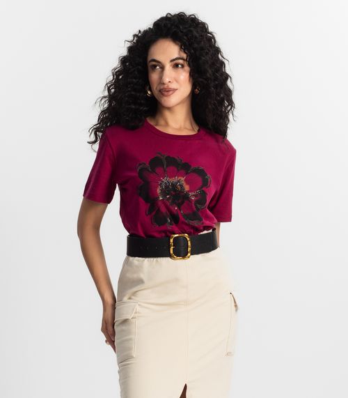 T-shirt Feminina Rovitex Vermelho