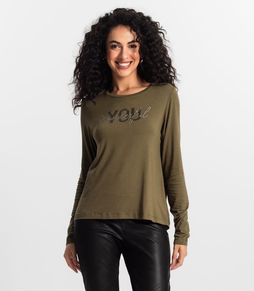 Blusa Manga Longa Feminina Rovitex Verde