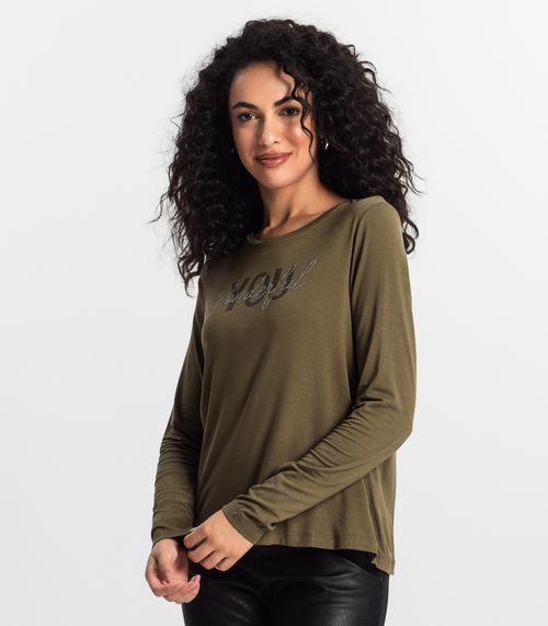 Blusa Manga Longa Feminina Rovitex Verde