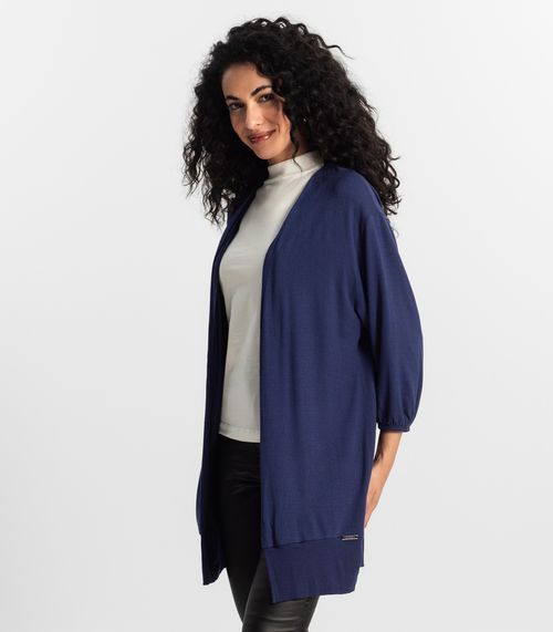 Cardigan 3/4 Feminino Rovitex Azul