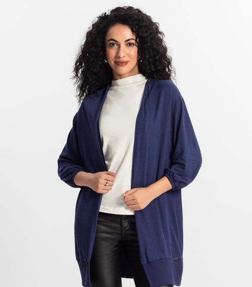 Cardigan 3/4 Feminino Rovitex Azul