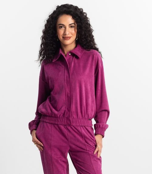 Jaqueta Suede Feminina Rovitex Roxo