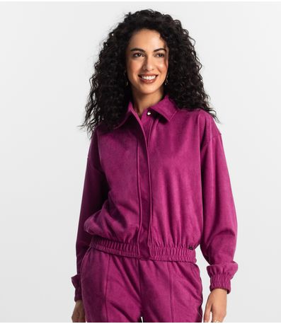 Jaqueta Suede Feminina Rovitex Roxo