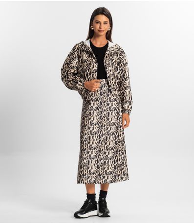 Saia Midi Feminina Rovitex Bege