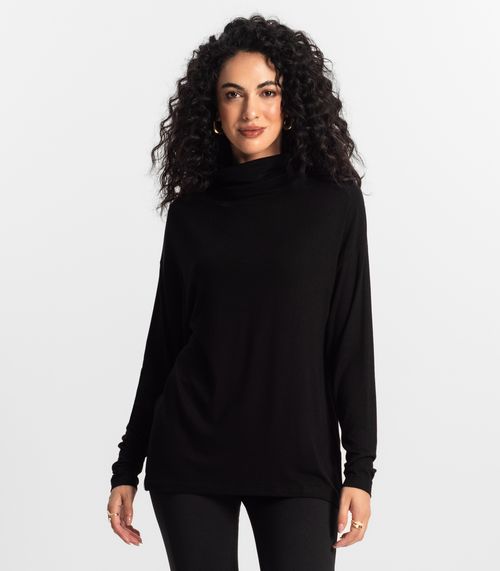 Blusa Manga Longa Feminino Rovitex Preto
