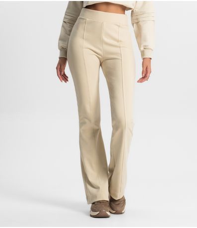 Calça Feminina  Boot Cut Rovitex Bege