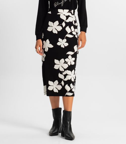 Saia Midi Feminina Rovitex Preto