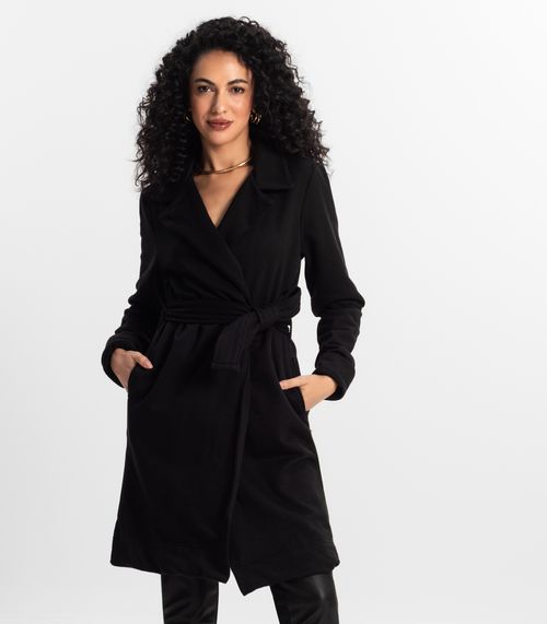 Trench Coat Feminino Rovitex Preto