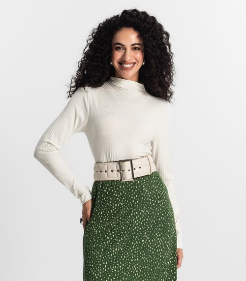 Blusa Manga Longa Feminina Rovitex Bege