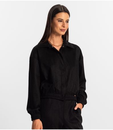 Jaqueta Suede Feminina Rovitex Preto