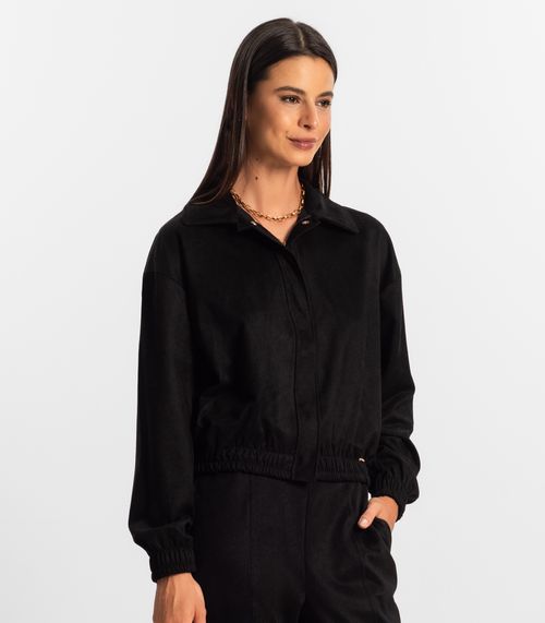 Jaqueta Suede Feminina Rovitex Preto