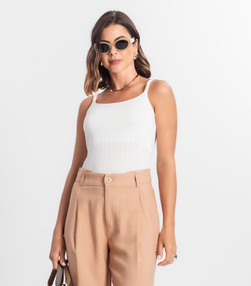 Blusa Feminina De Alça Seletc Bege