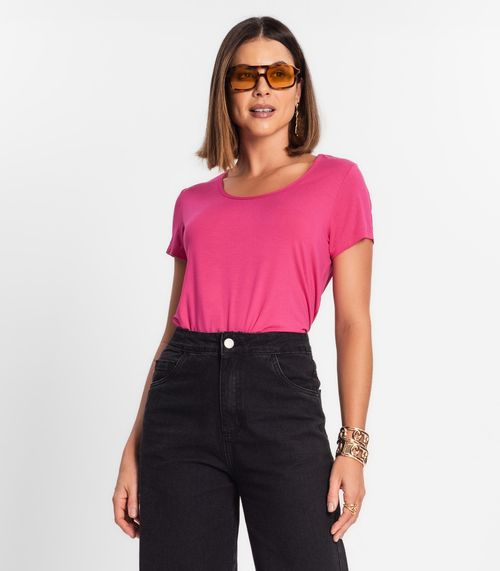 Blusa Feminina Básica Visco Tricot Rovitex Rosa