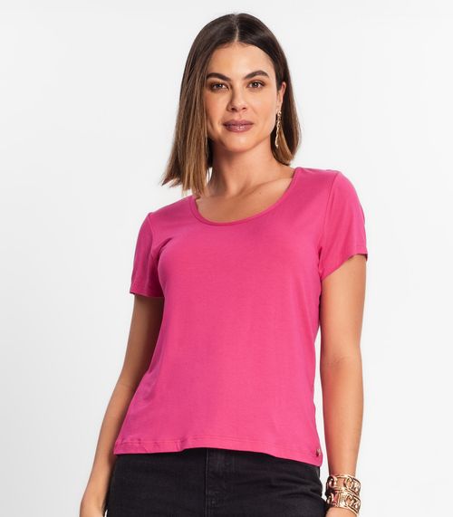 Blusa Feminina Básica Visco Tricot Rovitex Rosa