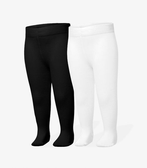 Kit 2 Meia Calça Infantil Lisa Trick Nick Sortido