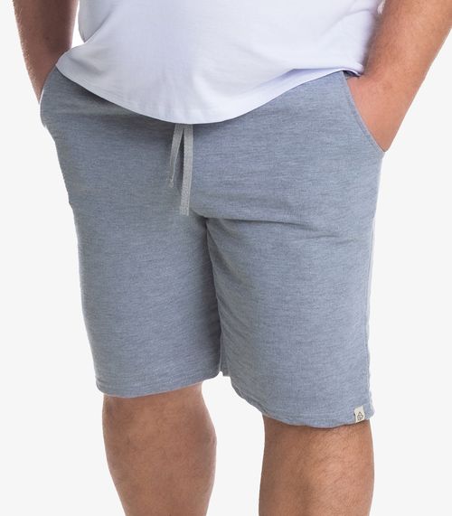 Kit 3 Bermudas Masculina Moletom Plus Size Select Cinza
