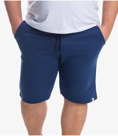 Kit 3 Bermudas Masculina Moletom Plus Size Select Azul