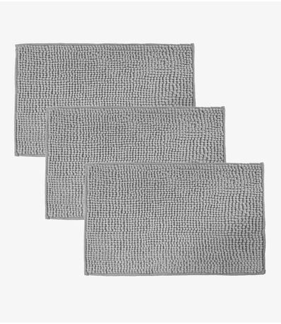 Kit 3 Tapetes Pipoca Microfibra Infinita Cor Cinza