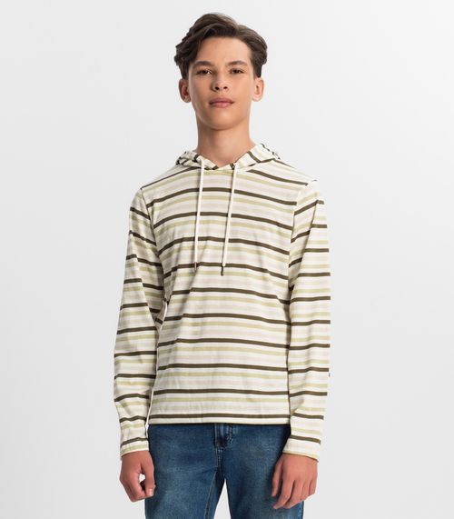 Camiseta Juvenil Masculina Listrada Minty Verde