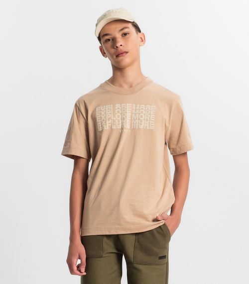 Camiseta Juvenil Masculina Em Meia Malha Minty Marrom