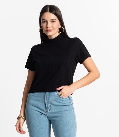 Kit 4 Blusas Feminina Canelada Manga Curta Select Sortido