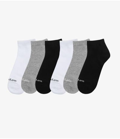 Kit 6 Pares De Meias Cano Curto Adulto Endless Sortido