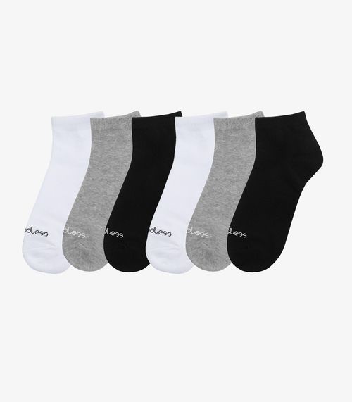 Kit 6 Pares De Meias Cano Curto Adulto Endless Sortido
