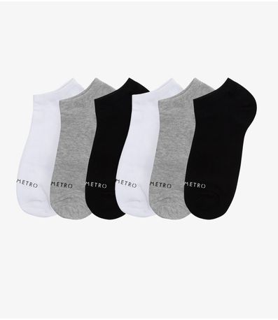 Kit 6 Pares De Meia Soquete Adulta Diametro Sortido