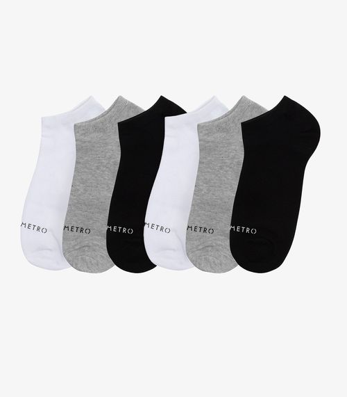 Kit 6 Pares De Meia Soquete Adulta Diametro Sortido