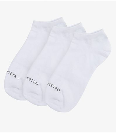 Kit 12 Pares De Meia Soquete Adulta Diametro Branco