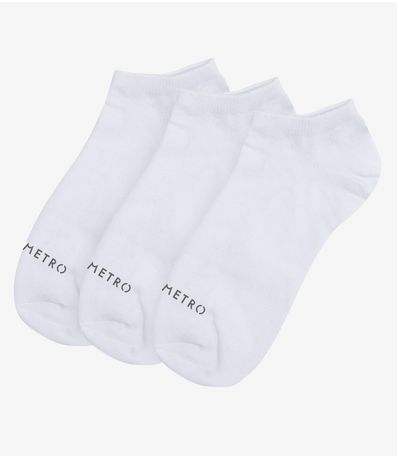 Kit 6 Pares De Meia Soquete Adulta Diametro Branco
