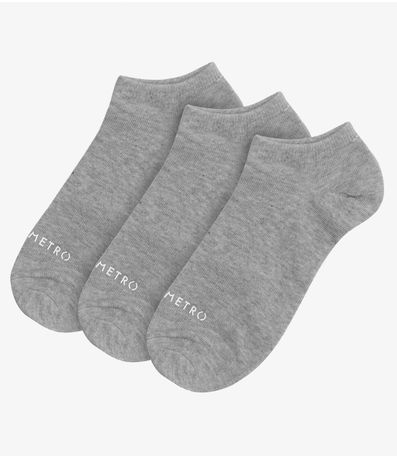 Kit 6 Pares De Meia Soquete Adulta Diametro Cinza