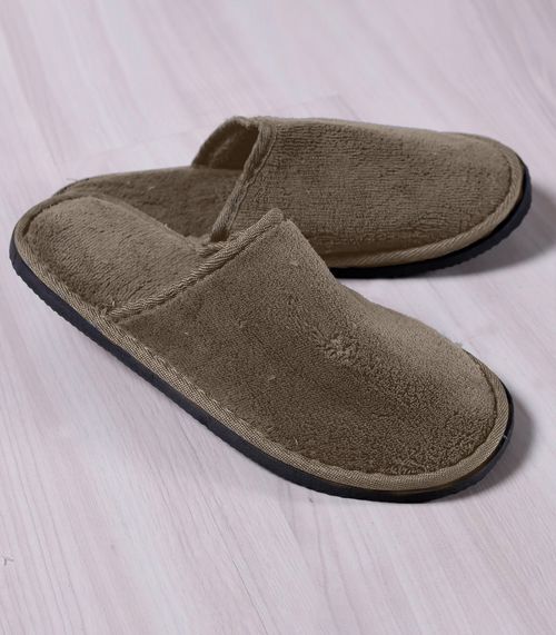 Pantufa Masculina Em Plush Bene Casa Marrom