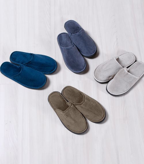 Pantufa Masculina Em Plush Bene Casa Marrom