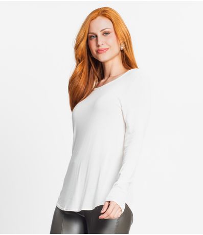 Blusa Feminina Manga Longa Rovitex Branco