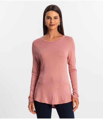 Blusa Feminina Manga Longa Rovitex Rosa