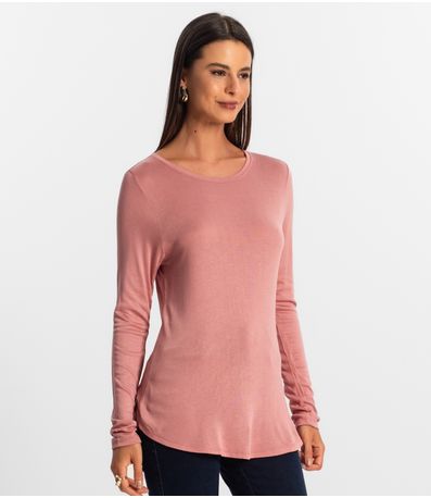 Blusa Feminina Manga Longa Rovitex Rosa