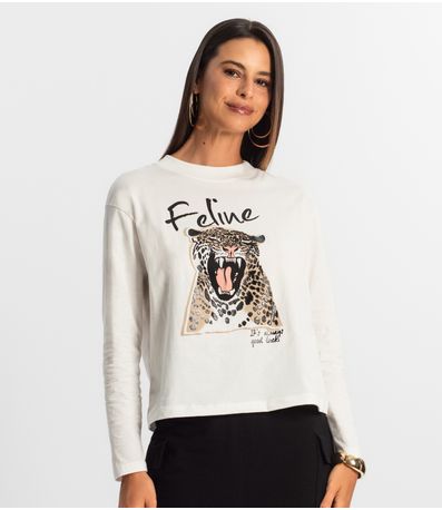 Blusa Manga Longa Feminina Rovitex Bege
