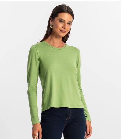 Blusa Manga Longa Feminina Rovitex Verde
