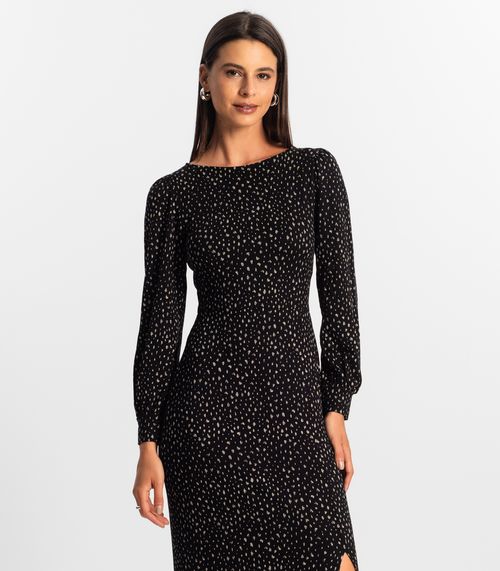 Vestido Longo Feminino Rovitex Preto