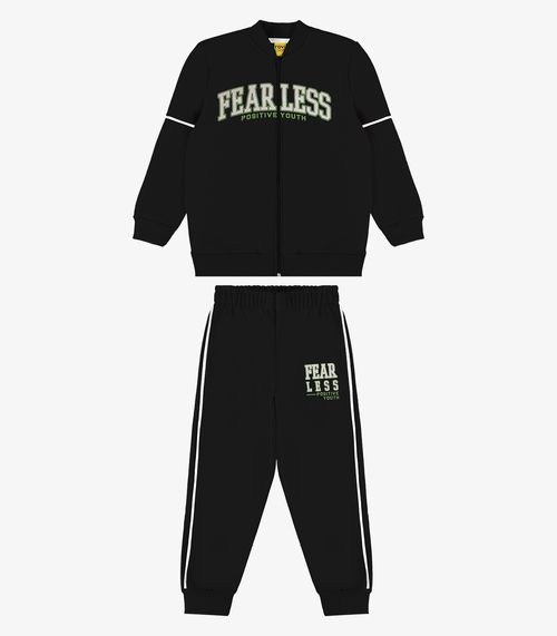 Conjunto Infantil Jaqueta Com Calça Rovi Kids Preto