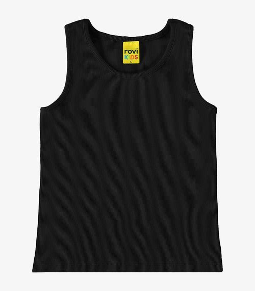 Regata Infantil Feminina Em Ribana Rovi kids Preto